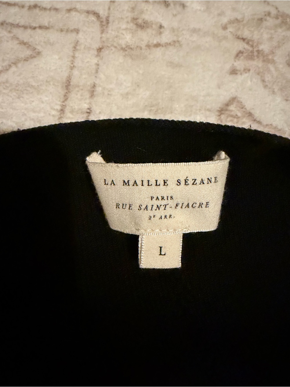 Sézane Luce top in black halter top with brown stone accent - Picture 7 of 7